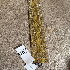 Zara GENUINE Leather Wide Belt. Size 30. NWT